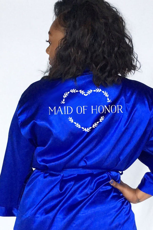Heart Wreath Style Maid of Honor Robe On Sale Now at Pretty Robes