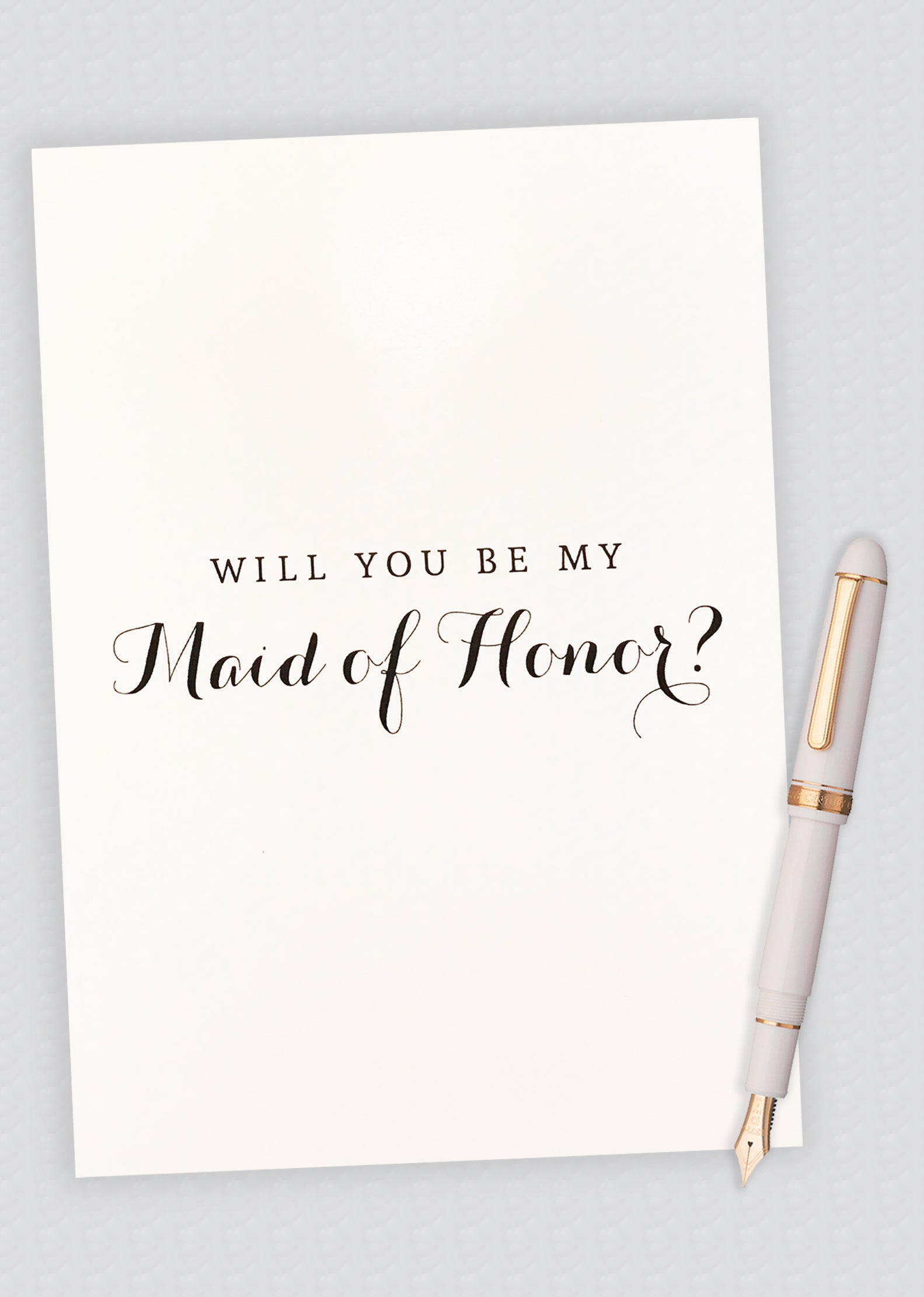 Will You Be My Maid of Honor? Proposal Card - B