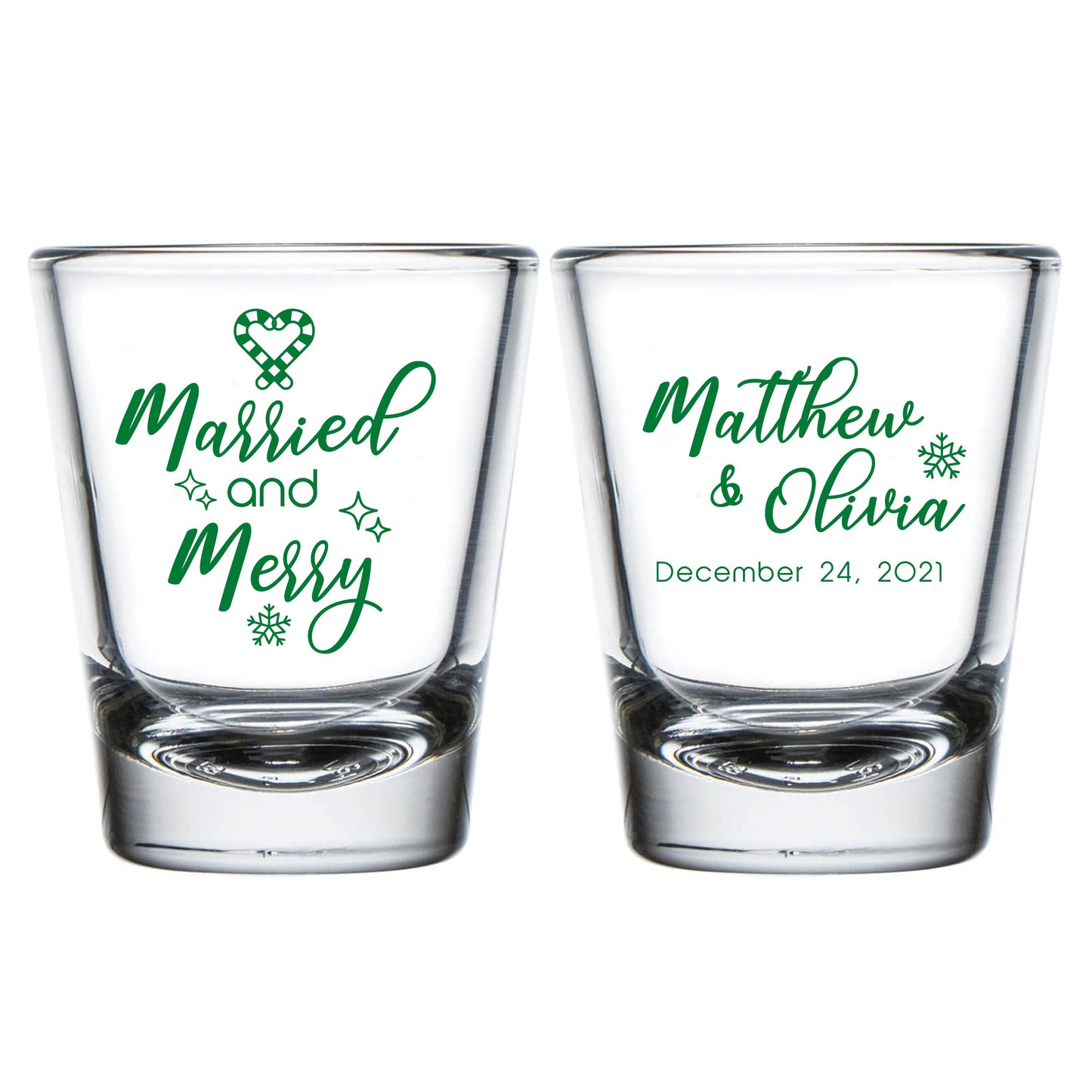 Married And Merry Wedding Shot Glasses (93)