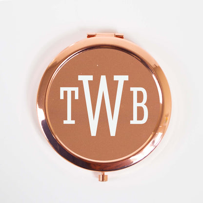 Monogrammed Compact Mirror