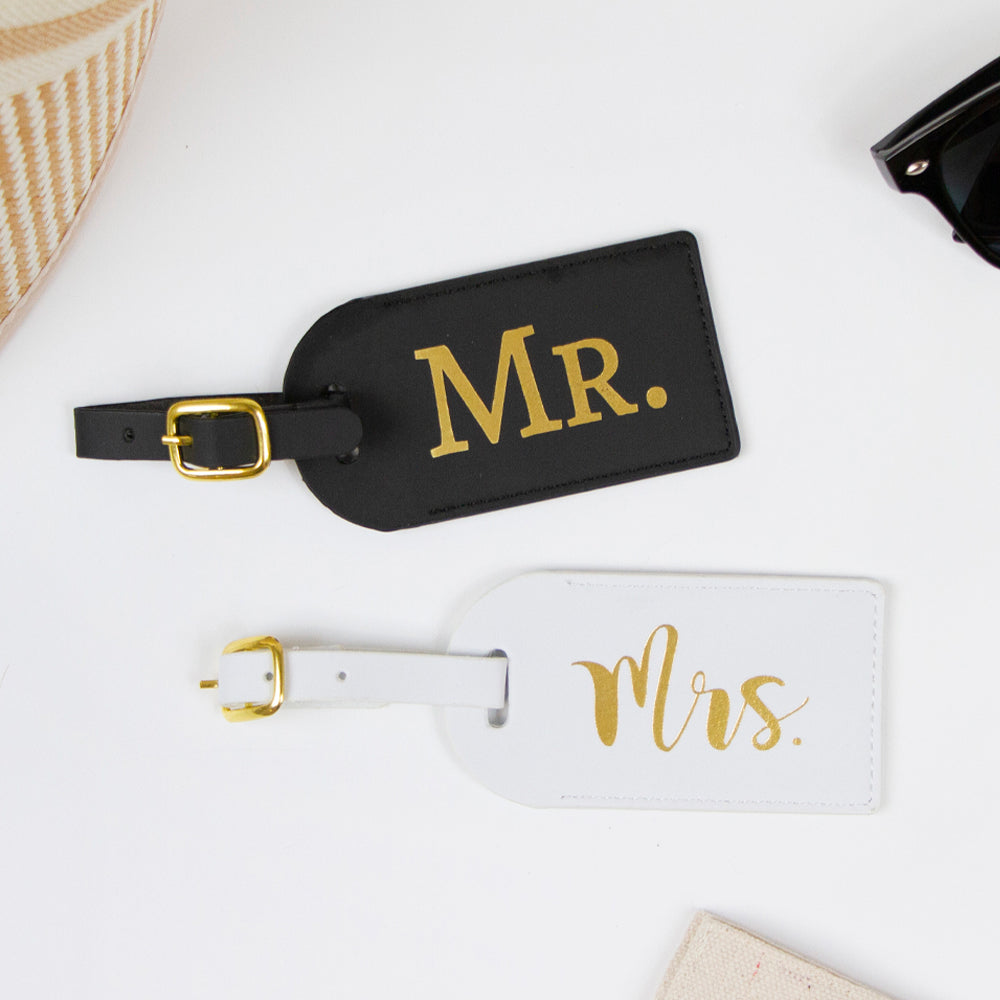 Mr. and Mrs. Luggage tags