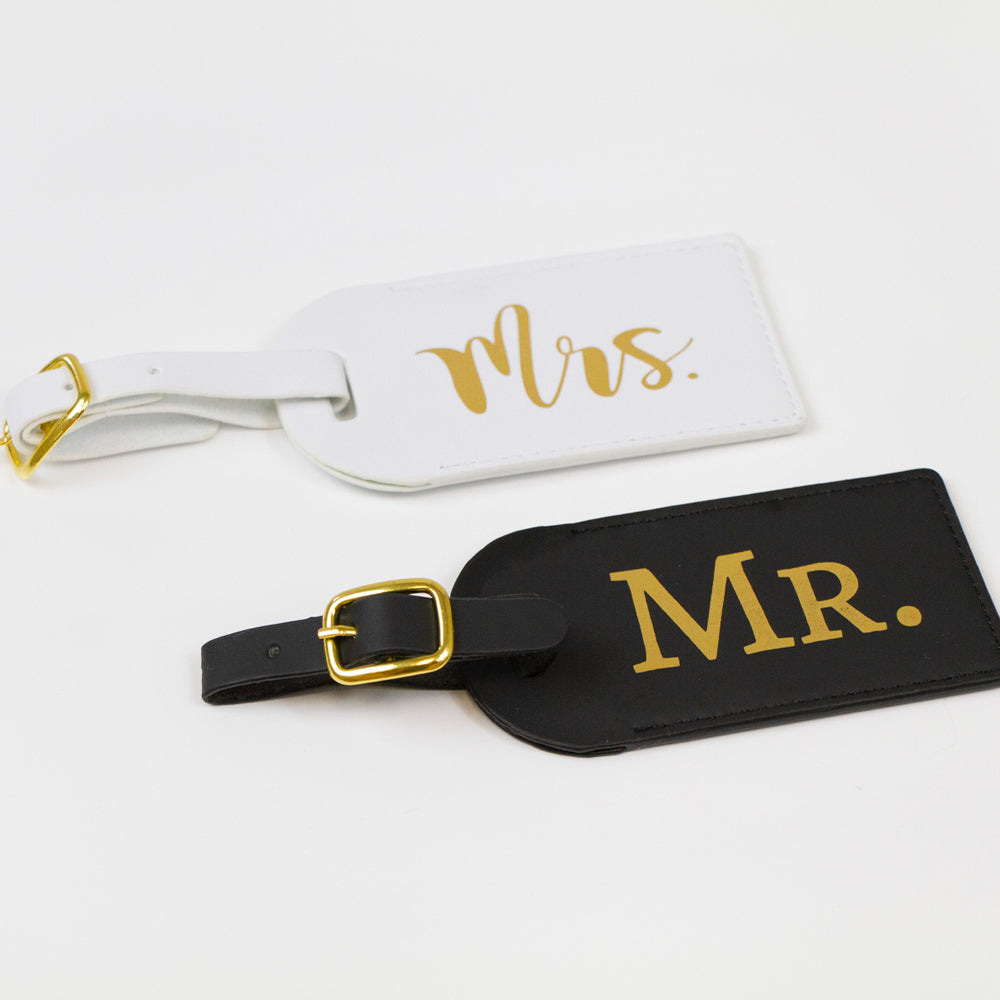 Mr. and Mrs. Luggage tag image