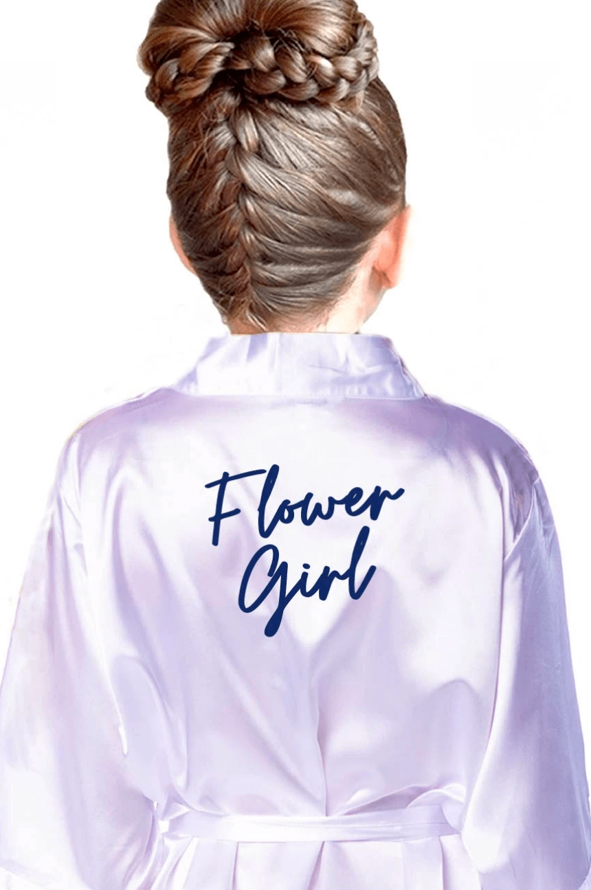 Flower girl 2025 silk robe