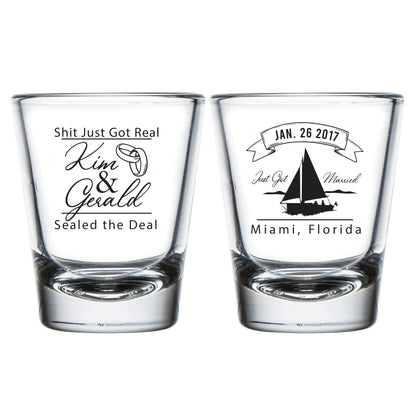 Personalized Wedding Printed Shot Glasses (107)