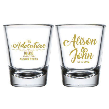Personalized Wedding Shot Glass (aj)