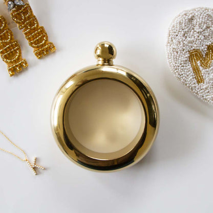 Gold Ring Flask - Gold Coated Flask