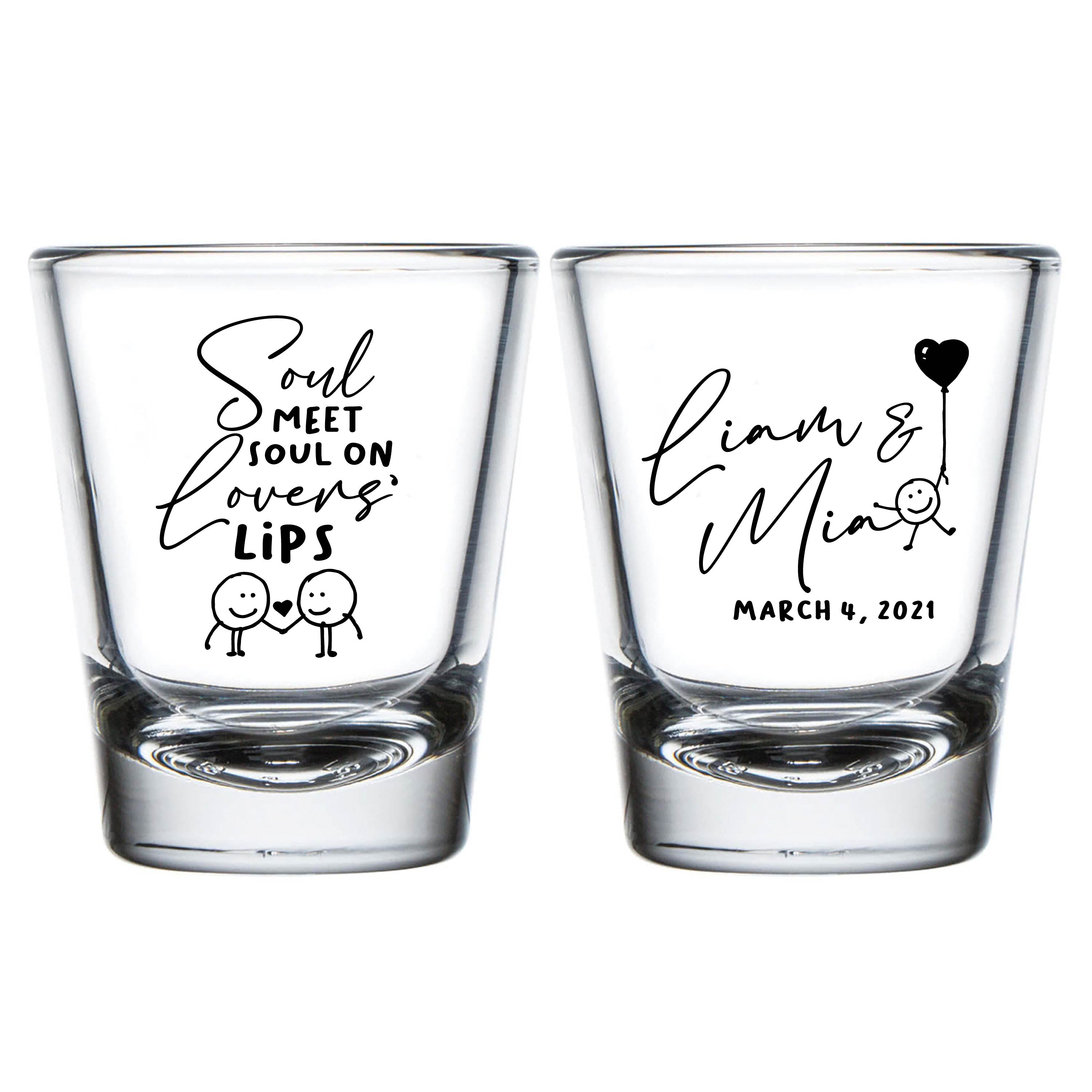 Soul Meet Soul On Lovers' Lips Shot Glasses (317)