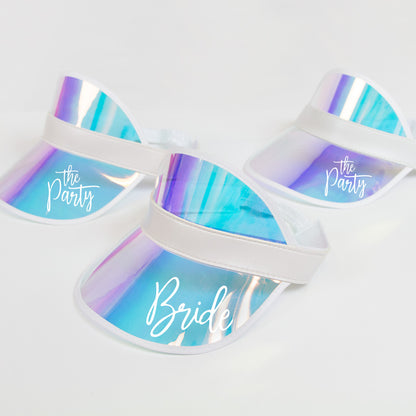 Holographic The Party and Bride Visors