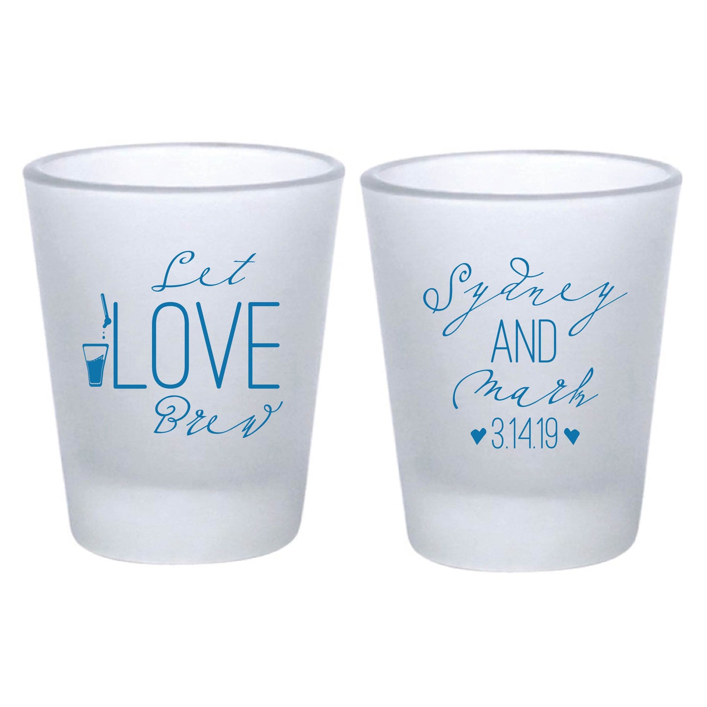 Wedding Frosted Shot Glasses (131)