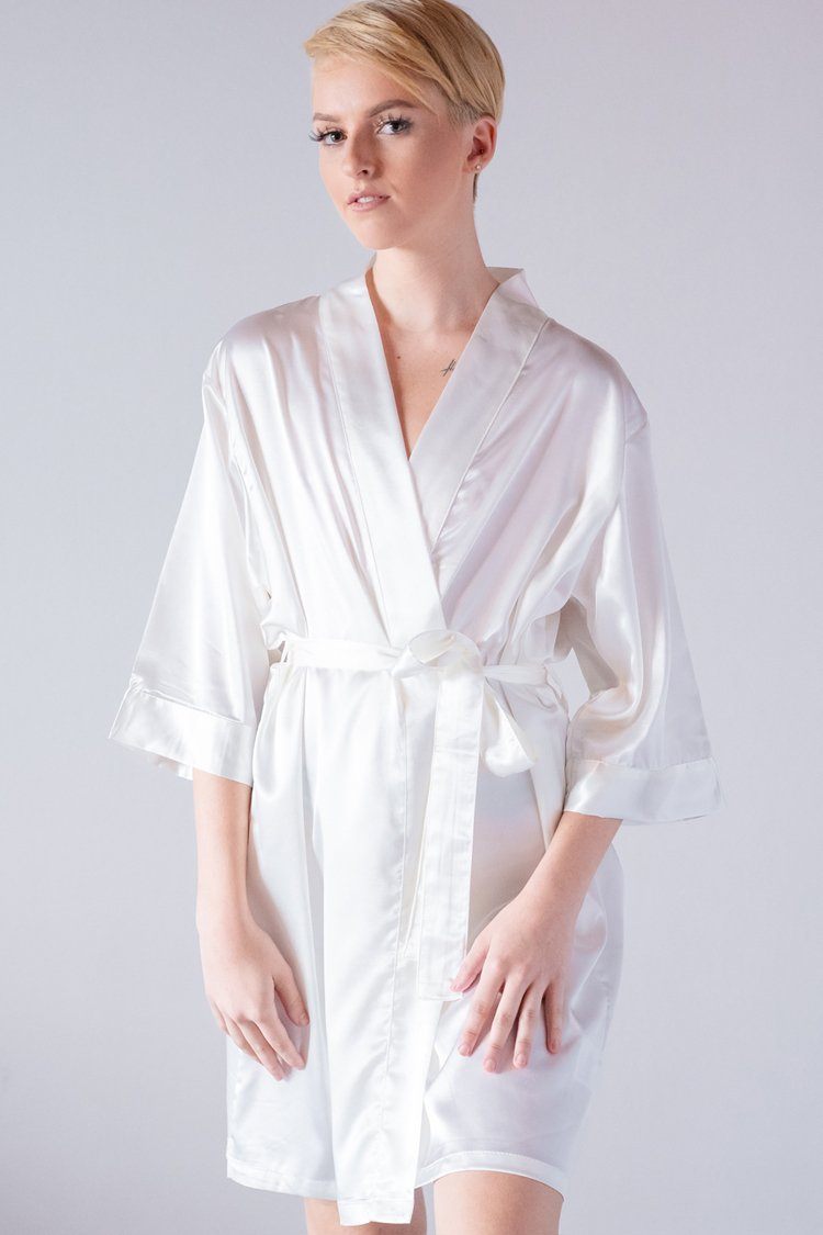 White Quilted Robe All Products – PrettyRobes.com
