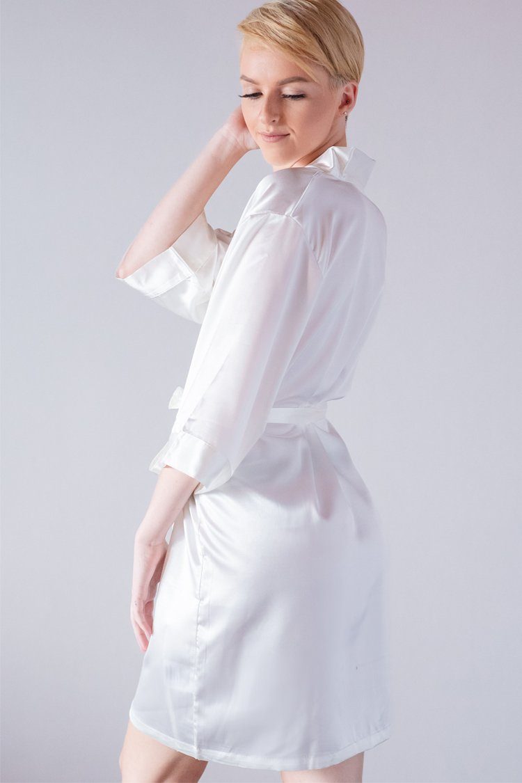 White Satin Robe