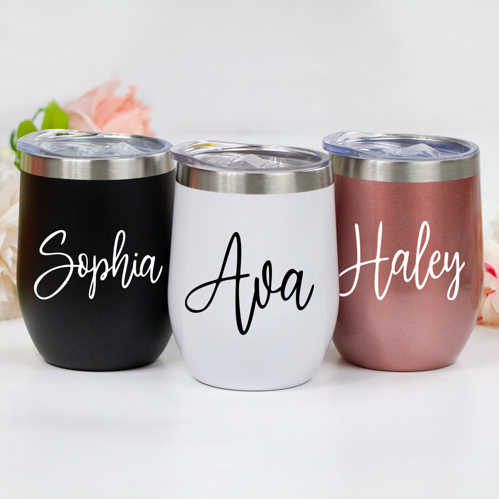 Personalized Wine Tumbler Favors