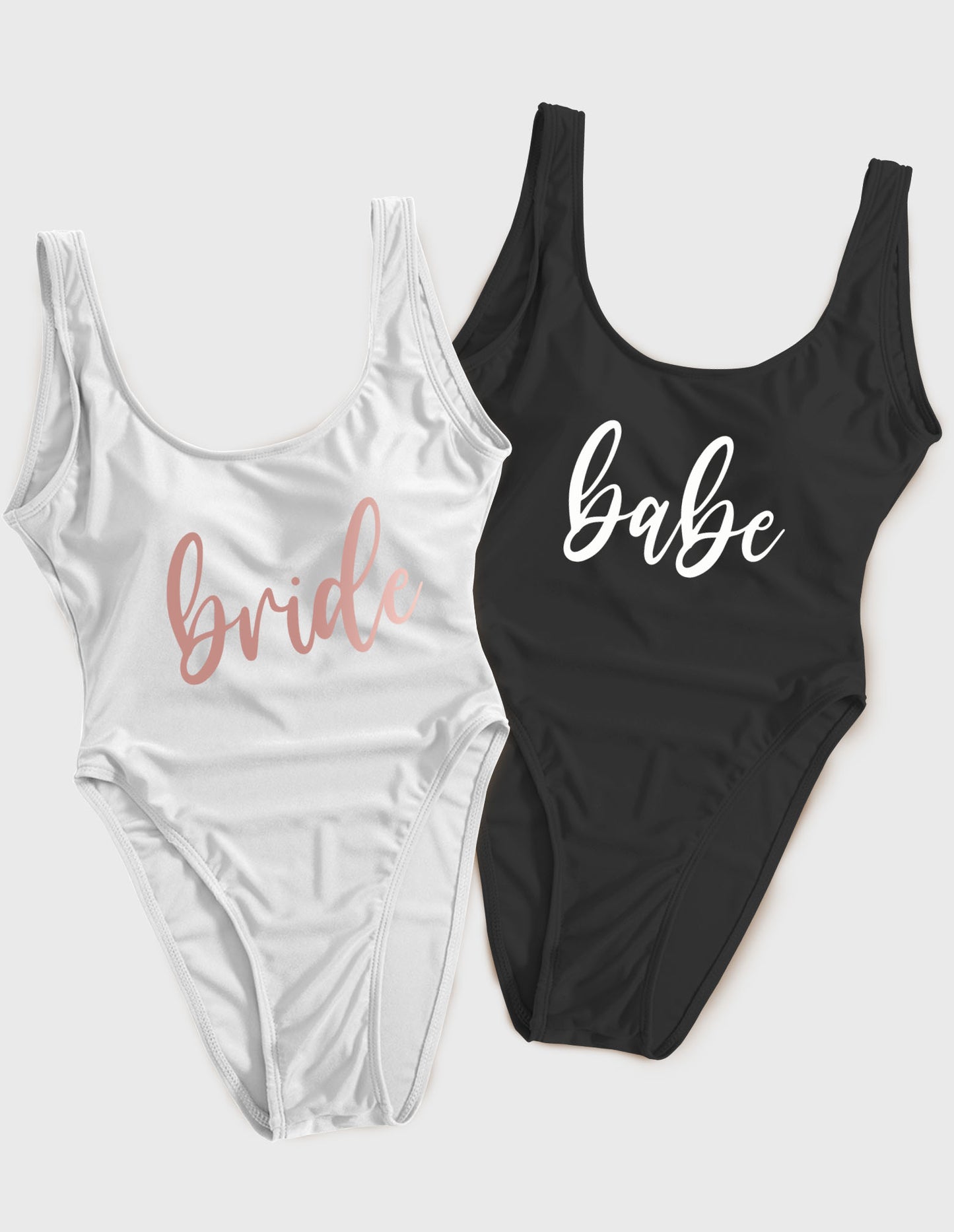 Bride & Babe Cursive Style Bachelorette Swimsuit