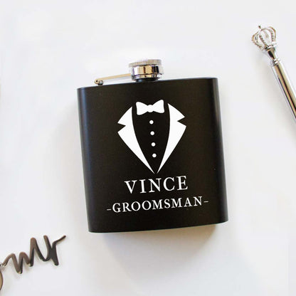 Custom Wedding Gift - Hip Flask - Groom Flask - Groomsmen Flask - Stainless Steel Flask - Dad Gift - Wedding Gift - Husband Gift - Groomsmen Gift 