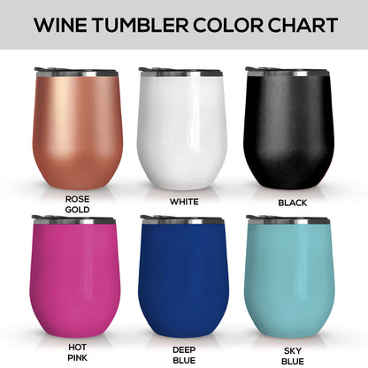 Blank Deep Blue Wine Tumblers