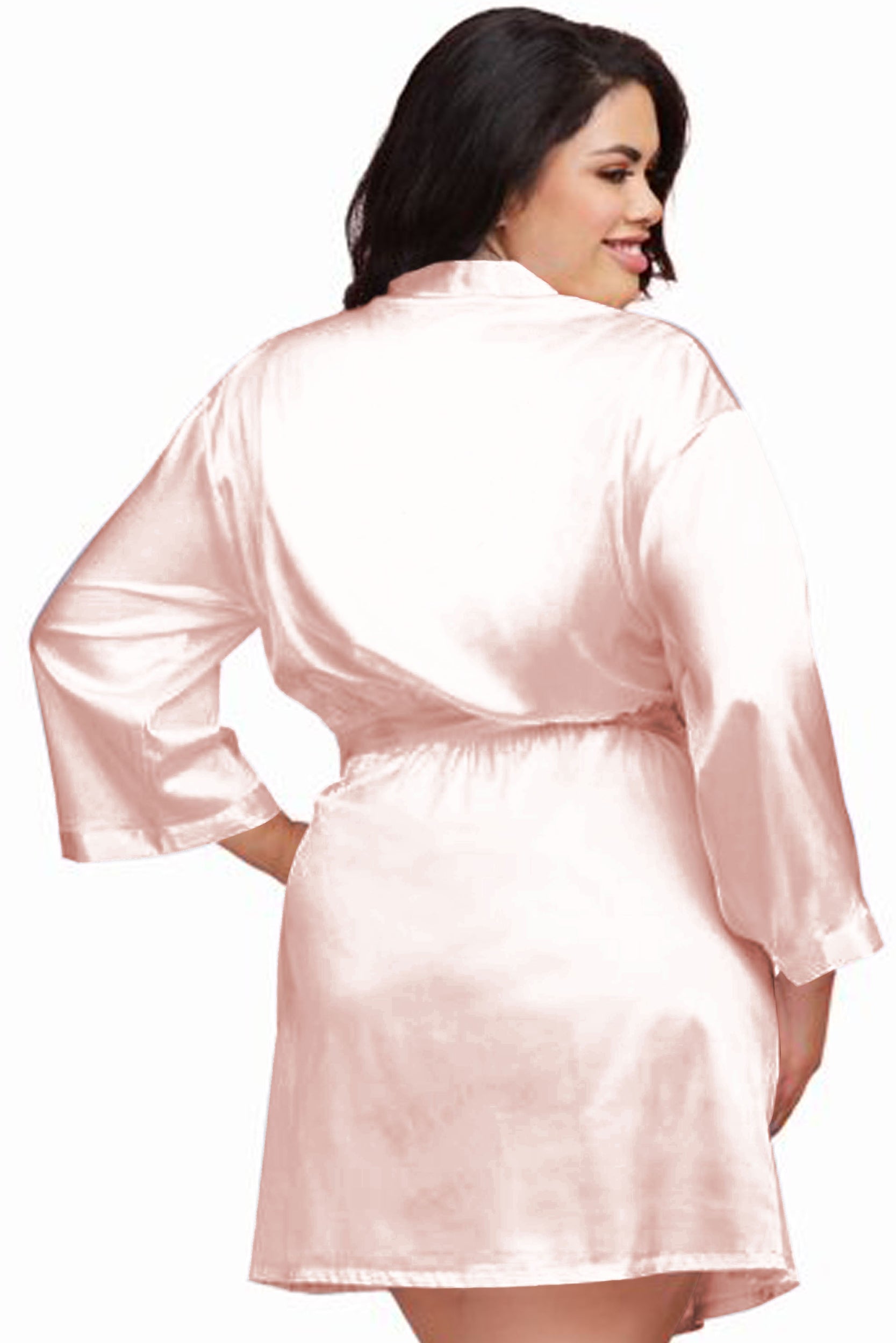 Bridesmaid Robe Back View for Plus Size images