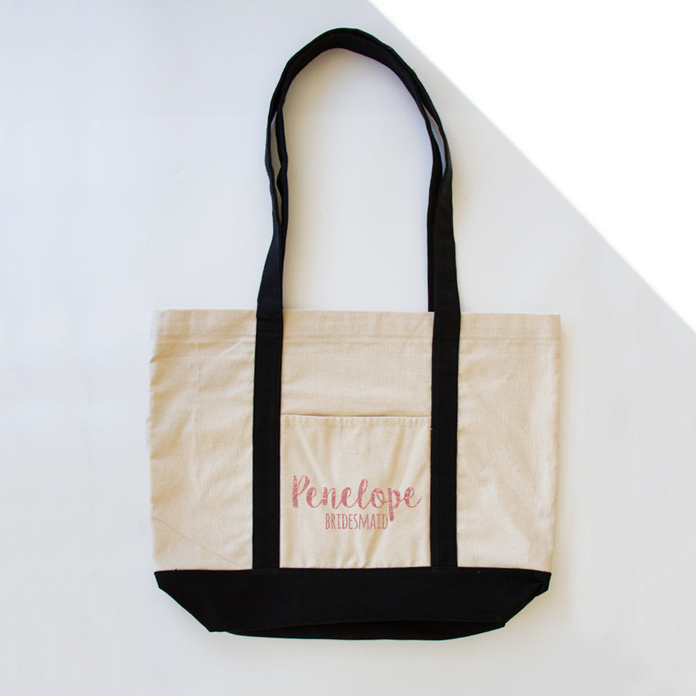 W151Y Tote Bag Personalized Canvas Bag Cabas Bridesmaid Bag 