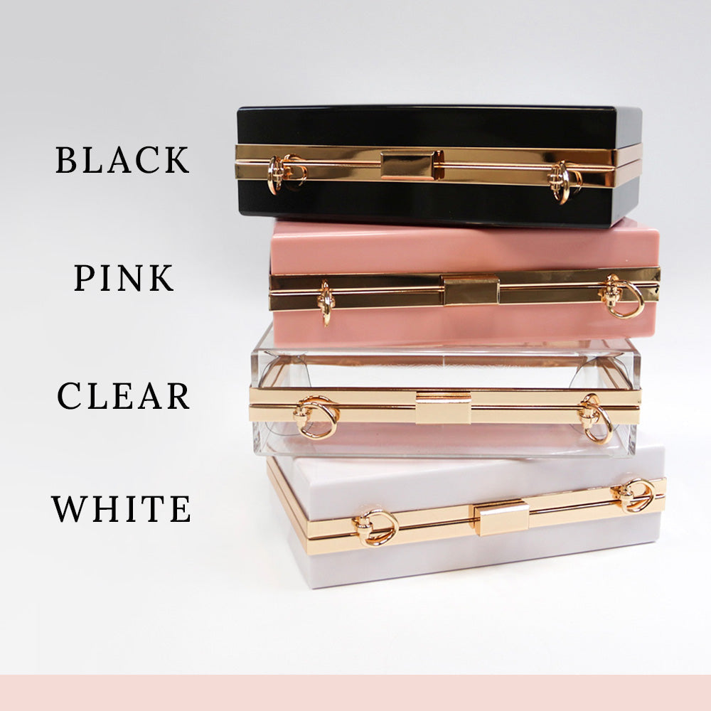 Babe and Bride Acrylic Box Clutch