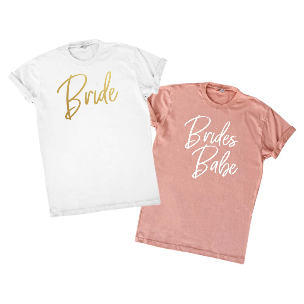 Bride, Maid of Honor, Bride Babe, Bride Tribe, Bridesmaid (Cursive) Sweatshirt