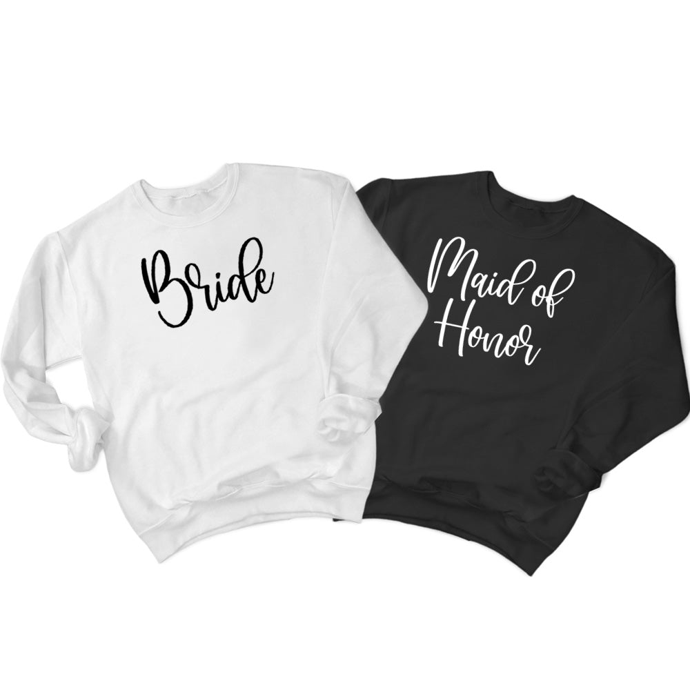 Bride, Bridesmaid, Bride Tribe, Maid of Honor Tank Tops Sweatshirt