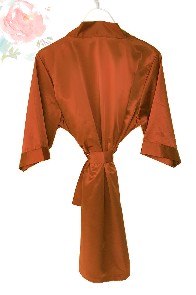 Copper Satin Kimono Robe