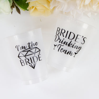 I'm The Bride, Bride's Drinking Team Frosted Cups