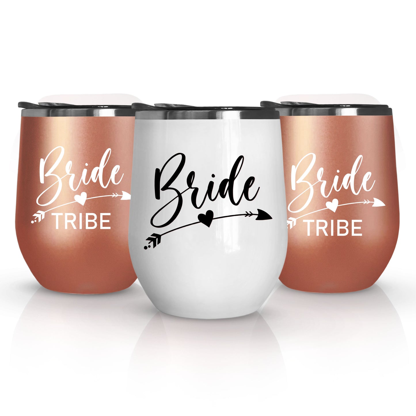 Bride, Bride Tribe Wine Tumblers - Arrow Style