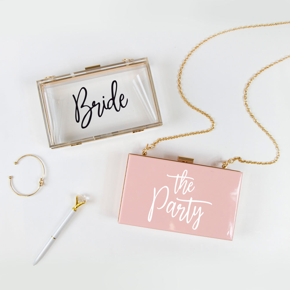Bride/The Party Acrylic Clutch Purse