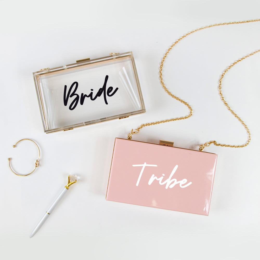 Bride Tribe Box Clutch Acrylic Gift