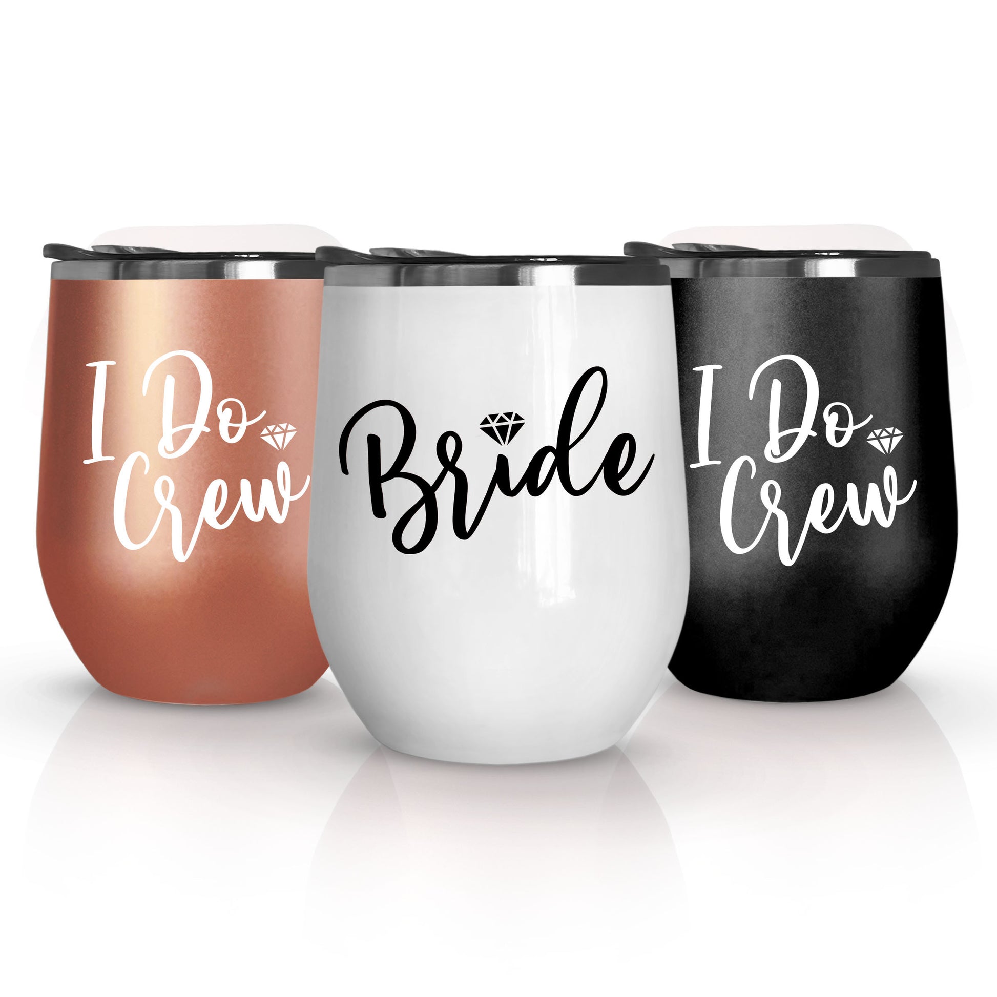 Bride, I Do Crew Wine Tumbler - Diamond Style –