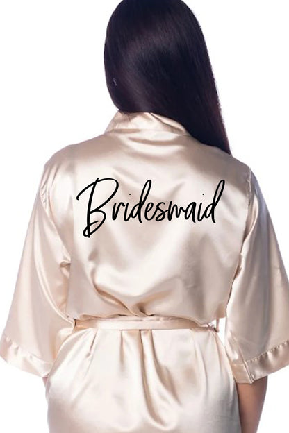 Bridal Templates - Personalized Wedding Party Satin Robes