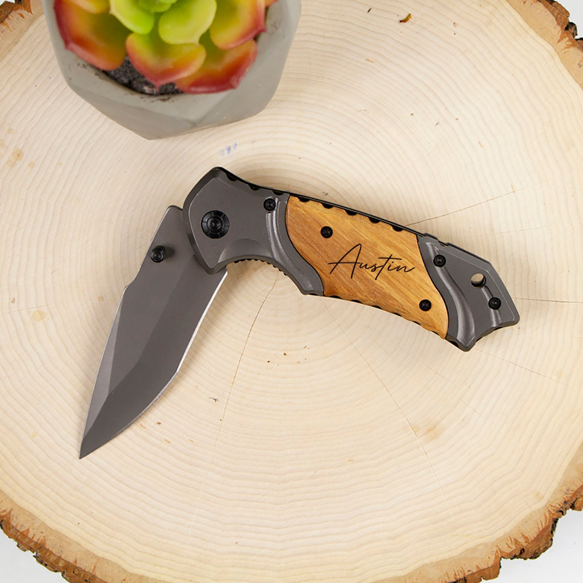 Engraved Pocket Knife for Boyfriend, Personalized Knife for