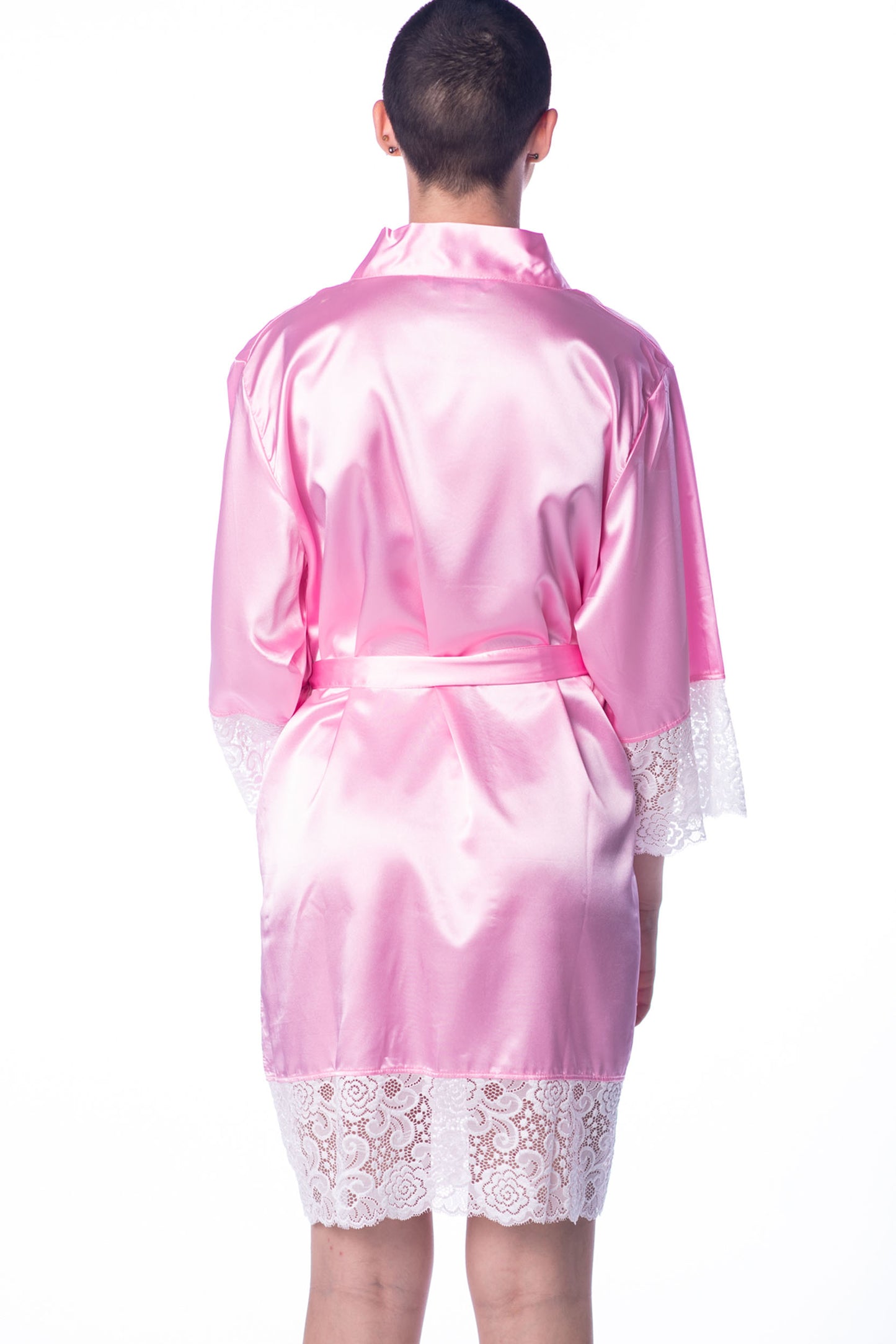Pink Lace Bridal Robe