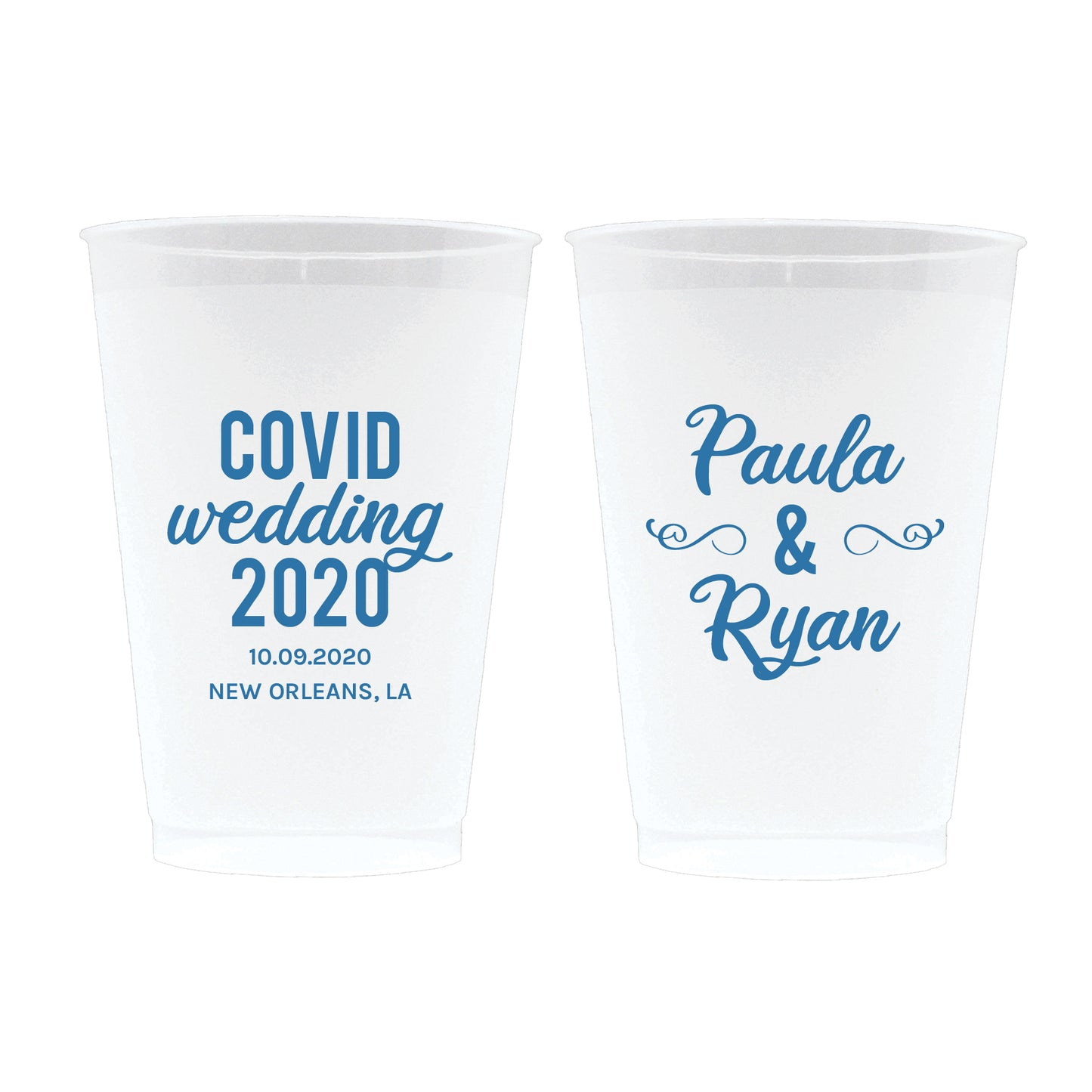 COVID Wedding Frosted Cups (12)