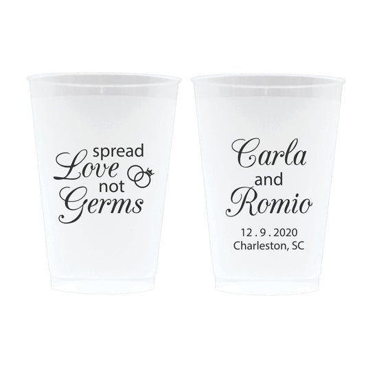 Spread Love Not Germs Wedding Frosted Cups (16)