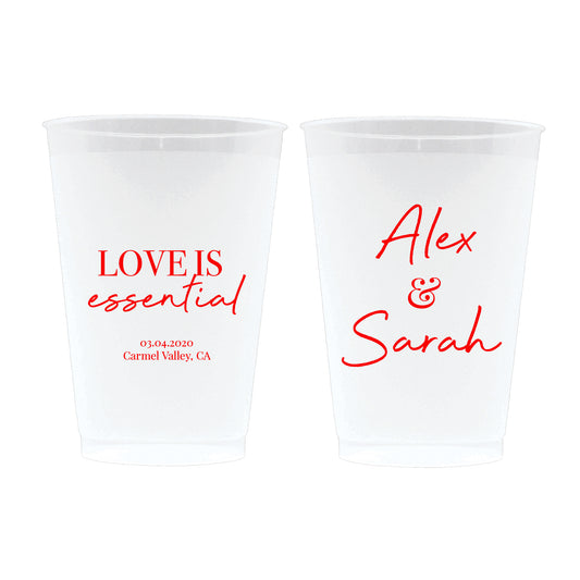 Love Is Essential Wedding Frosted Cups (17)