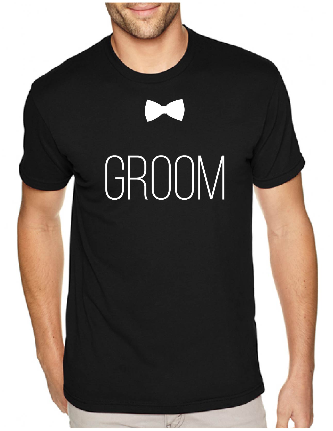 Groom Bow Tie Men's Tee (153)
