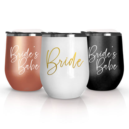 Bride, Bride Tribe, Bride's Babe Wine Tumbler Gifts