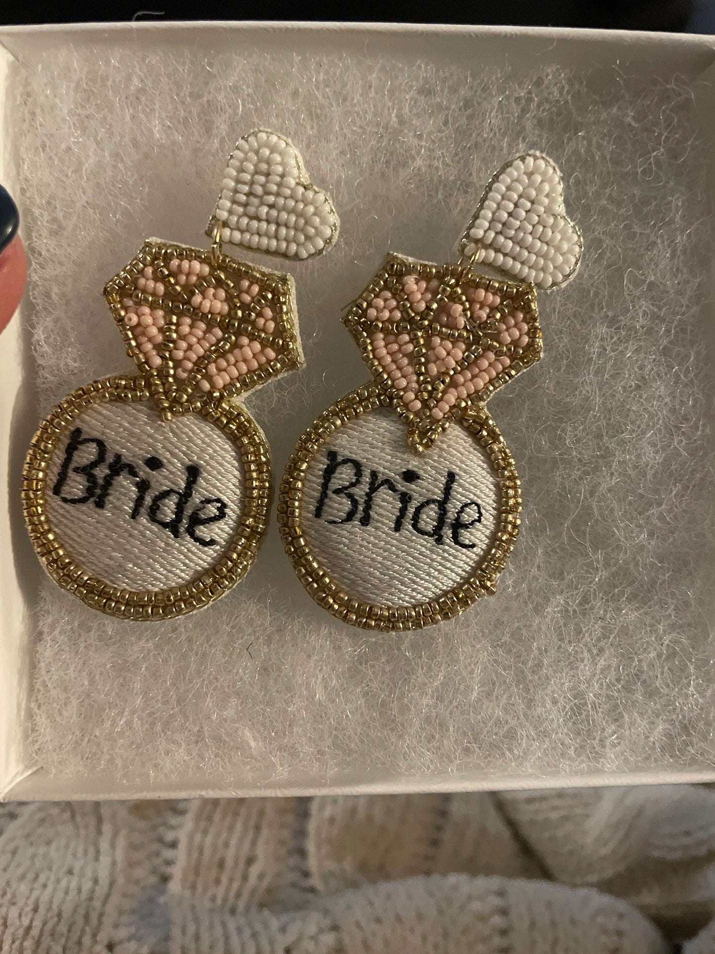 Diamond Ring Bride Earrings image