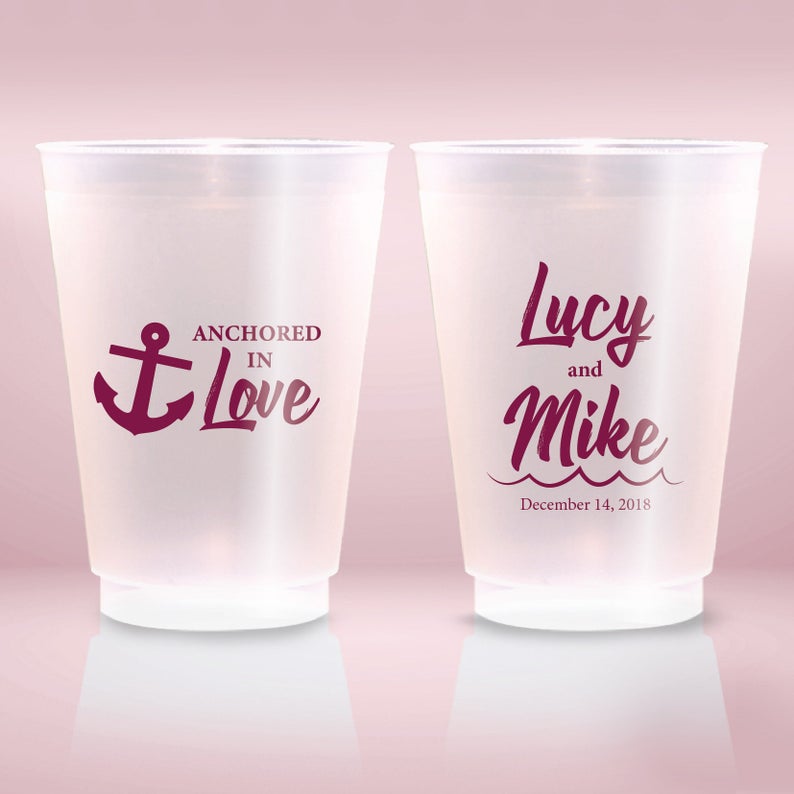 Anchored In Love Wedding Cups (212)