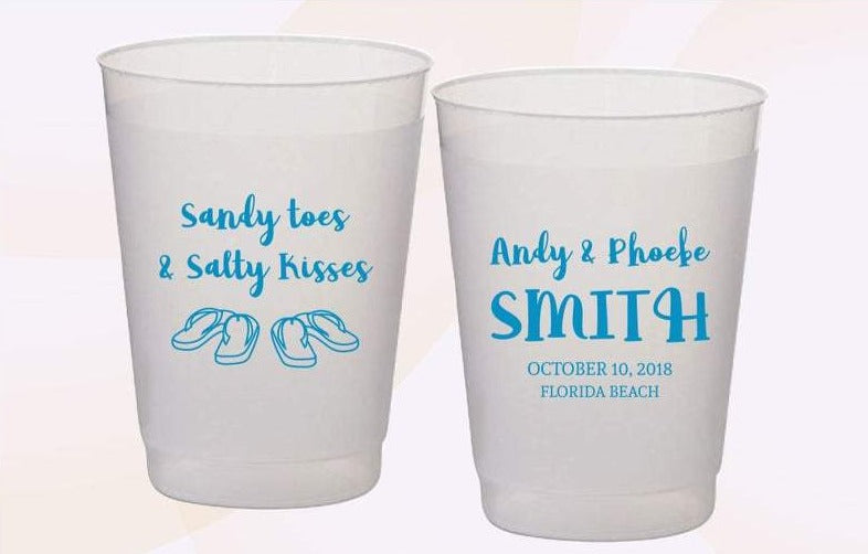 Beach Wedding Frosted Cups (228)