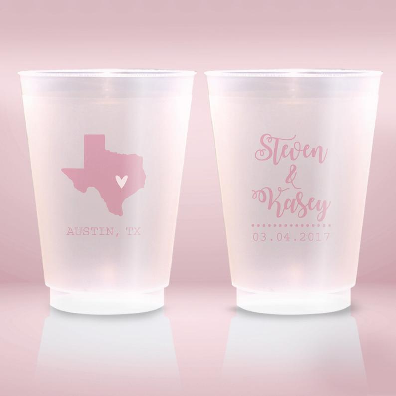 Texas Wedding Frosted Cups (50)