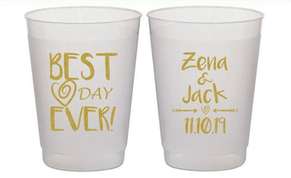Best Day Ever Frosted Wedding Cups (177)