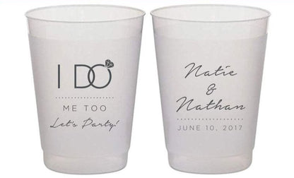I DO Me Too Let's Party Wedding Frosted Cups (27)