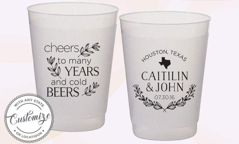 Customized Wedding Cups, Wedding Frosted Cups  (51)