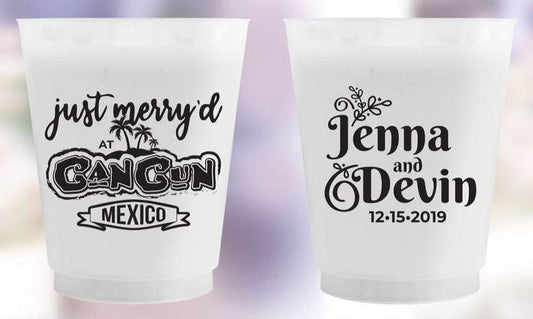 Frosted Wedding Cups (ag)
