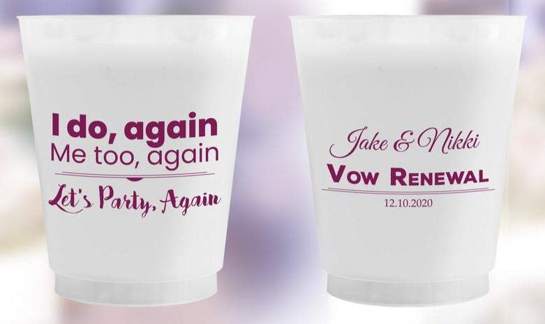 Vow Renewal Frosted Cups (ex)