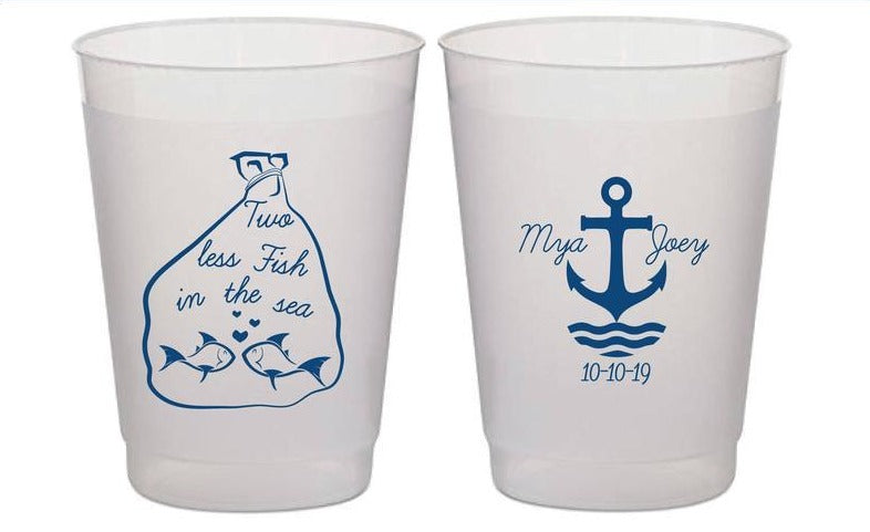 Two Less Fish in the sea (149) Frosted Cups