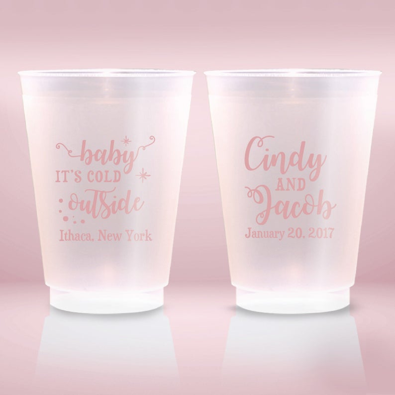 Baby Its Cold Outside Wedding Cups (10)