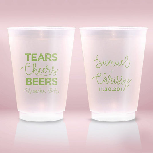 Tears Cheers Beers Wedding Cups (48)
